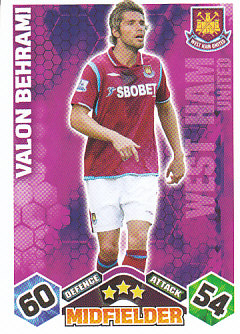 Valon Behrami West Ham United 2009/10 Topps Match Attax #315